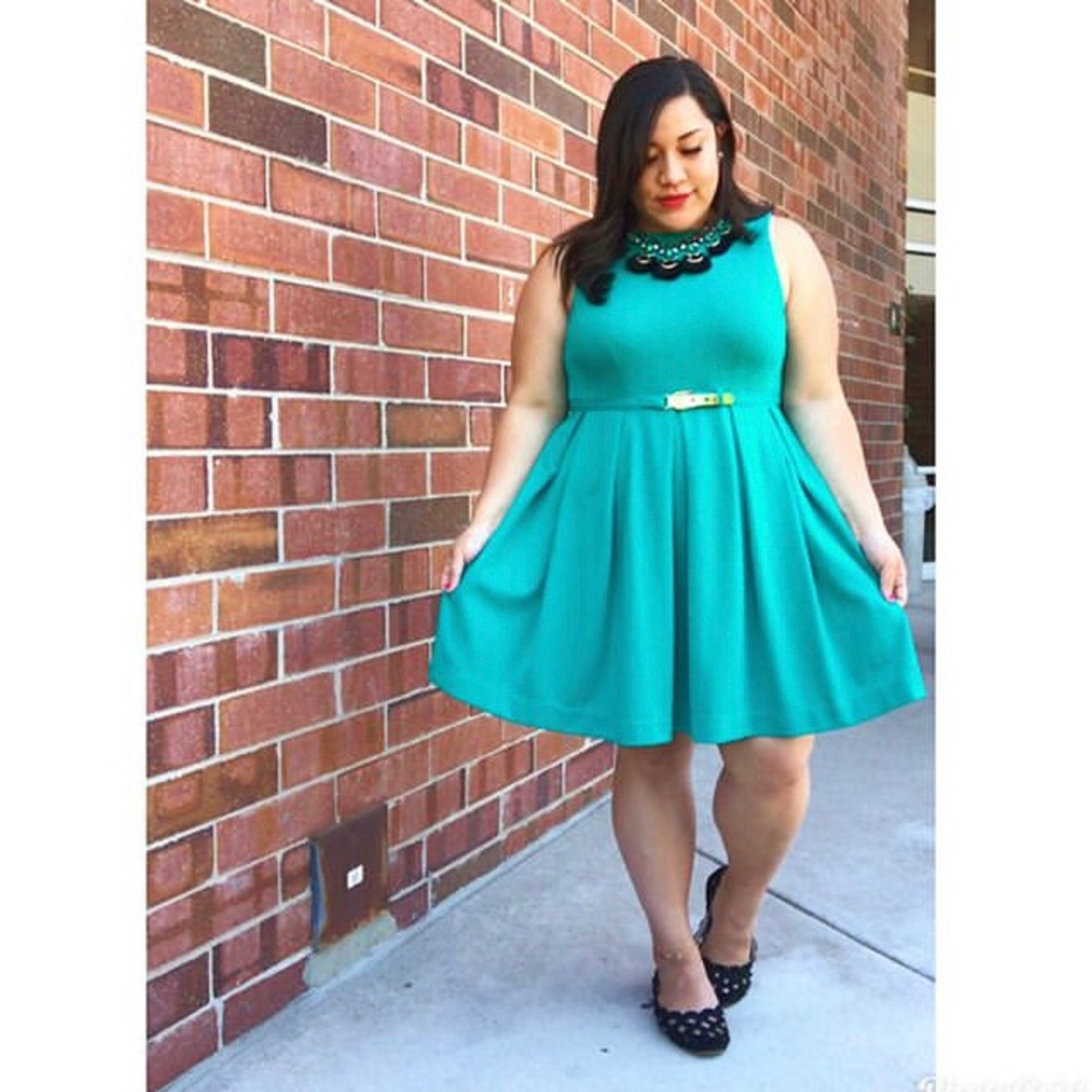 Teal pocket dress from Jennifer Lopez